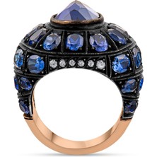 Lial Diamond 5.20 Karat Pırlanta Safir Yüzük, Gerçek Pırlanta, Sertifikalı Mücevher