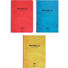 3'lü Manilla Okul Defter 17X24 Kareli