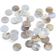 Serhat Aksesuar 15 mm Yandan Delikli Sedef Boncuk 30 Adet Katı Malzeme Özellikleri ile Şık Renk