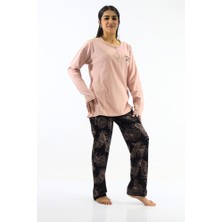 Desenli Interlok Pijama Takımı