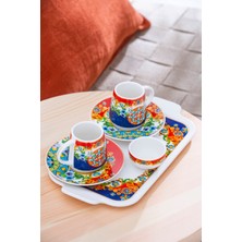 Pienza 2 Kişilik Tepsili Kahve Fincan Takımı - 100 ml