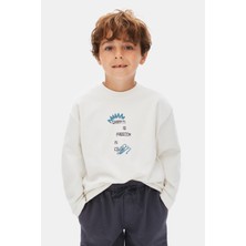 Nk Erkek Çocuk Graffiti Sweatshirt 4-8 Yaş Ekru