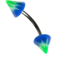 Curved Barbel Çelik Spike Piercing K7