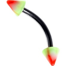 Curved Barbel Çelik Spike Piercing K6