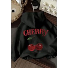 Chery Sırt Baskılı Içi Pamuklu Unisex Sweatshirt