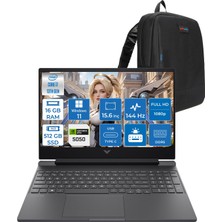 Hp Victus 15-WFA2036NT Intel Core I7 13620H 16GB 512GB SSD 8gb RTX5050 Windows 11 Home 15.6" Fullhd 144Hz 300NITS IPS Taşınabilir Bilgisayar C52QWEAH02 + Zetta Çanta