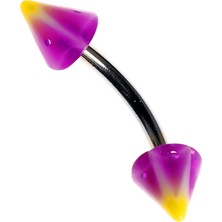 Curved Barbel Çelik Spike Piercing K7