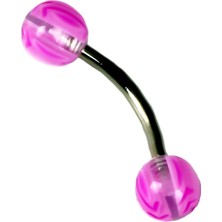 Curved Barbel 316 L Bioplast Piercing K7