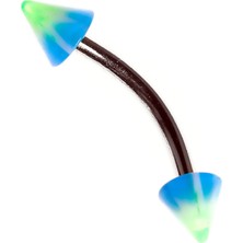 Curved Barbel Çelik Spike Piercing K6