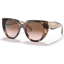 Prada Kadın Güneş Gözlüğü 14WS-52 01R0A6 Kahverengi UV 400 Filtreli Kemik Çerçeve