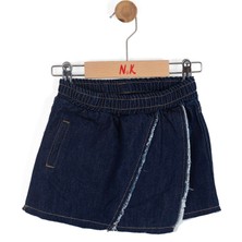 Nk Kız Bebek Jazz Denim Şort Etek 1-4 Yaş Mavi