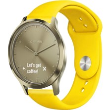 Garmin Vivomove Luxe , Style , Trend , Hr ile Uyumlu Kordon Yumuşak Dokulu Esnek Jel Silikon Kayış