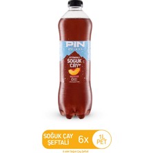Şeftali Aromalı Soğuk Çay - Şekersiz & Kalorisiz 1 Litre x 6 Adet Ice Tea