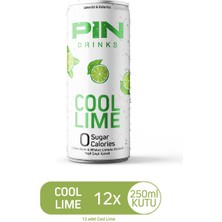 PIN Cool Lime Şekersiz & Kalorisiz 250 ml x 12 Adet Limon Nane Aromalı İçecek 304893 Ice Tea