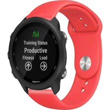 Garmin Forerunner 245 / 245 Music ile Uyumlu Kordon Yumuşak Dokulu Esnek Jel Silikon Kayış