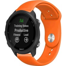Garmin Forerunner 245 / 245 Music ile Uyumlu Kordon Yumuşak Dokulu Esnek Jel Silikon Kayış