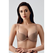 Kadın Push-Up Özel Çift Dolgulu - Göğüsü Dolgun Gösteren Capucino Renk Sütyen 337035