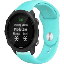 Garmin Forerunner 245 / 245 Music ile Uyumlu Kordon Yumuşak Dokulu Esnek Jel Silikon Kayış