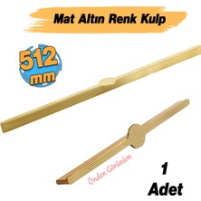 Saral Çizgili Mat Altın Metal Kulp 512 mm 51.2 cm Mobilya Çekmece Mutfak Dolabı Dolap Kapak Kulplar