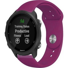Garmin Forerunner 245 / 245 Music ile Uyumlu Kordon Yumuşak Dokulu Esnek Jel Silikon Kayış