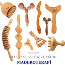 1Sen Art Beauty Maderoterapi Profesyonel Ana Set 10'lu Ahşap Masaj Aleti