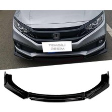 Chevrolet Spark 2013-2016 Siyah Şeritli Renkli Ön Ek Ön Lip Piona Black 4 Prç