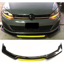 Fiat Doblo 2009-2015 Sarı Şeritli Renkli Ön Ek Ön Lip Piona Black 4 Prç