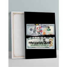 Money Art, Dolar Para Sanatı Motivasyon Kanvas Tablo, Tuval, Ofis, Çalışma Odası Dekorasyon
