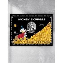 Money Express, Zenginliğin Kredi Kartı Motivasyon Poster - Afiş - Ofis, Çalışma Odası Dekorasyon