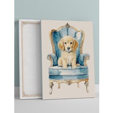 Altın Taht Bebek Odası Kanvas Tablo, Kreş Çocuk Odası Tuval, Dekorasyon, Yenidoğan Hediye