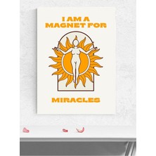 Miracle Magnet, Mucize Mıknatıs, Manifest, Olumlama, Mantra, Spiritüel, Meditasyon Poster, Afiş