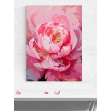 Pink Bloom, Pembe Şakayık Çiçek Empresyonizm Poster - Afiş - Dekoratif Duvar Poster