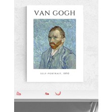 Van Gogh Self-Portrait, Otoportre 1890, Empresyonizm Sanatsal Poster - Afiş, Dekoratif Duvar Poster