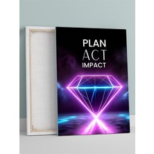 Diamond Impact, Elmas Etkisi Motivasyon Kanvas Tablo, Tuval, Ofis, Çalışma Odası Dekorasyon