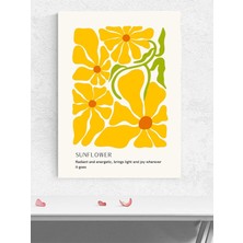 Sunflower, Ayçiçeği Karakteri Soyut Sanat Sanatsal Poster - Afiş - Dekorasyon