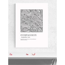 Compassion, Merhamet Tipografik Kelime Sanatı Sanatsal Poster - Afiş - Dekorasyon