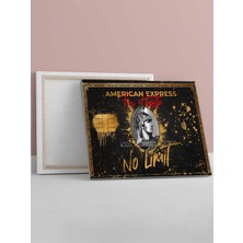 Limitsiz Vizyon Kredi Kartı, Zenginlik, Para Motivasyon Kanvas Tablo, Tuval, Ofis,çalışma Odası