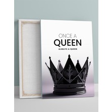 Royal Affirmation, Kraliçe Onayı Motivasyon Kanvas Tablo, Tuval, Ofis, Çalışma Odası Dekorasyon