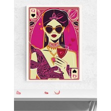 Queen Of Hearts, Kupa Kızı Manifest, Olumlama, Mantra, Spiritüel, Meditasyon Poster, Afiş
