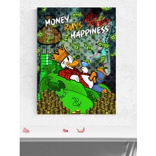 Money Happiness, Para Mutluluğu Alır, Zenginlik, Servet Motivasyon Poster - Afiş, Ofis,çalışma Odası