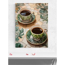 Coffee Bloom, Kahve Çiçeği, Dijital Sanat Mutfak Poster - Afiş - Dekoratif Duvar Poster