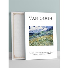 Van Gogh - Panorama Saint Paul Hospital, Hastane Manzarası Sanatsal Kanvas Tablo - Tuval Tablo