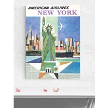 Liberty's Flight, Özgürlük Heykeli New York Vintage Kübist Sanat Poster, Afiş,dekoratif Duvar Poster