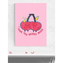 Berry Love,böğürtlen Aşk, Illüstrasyon Poster - Afiş - Dekoratif Duvar Poster
