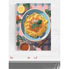 Pasta Feast, Makarna Şöleni, Dijital Sanat Mutfak Poster - Afiş - Dekoratif Duvar Poster