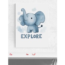 Küçük Kaşif Erkek Bebek Odası Poster, Afiş, Kreş Çocuk Odası Dekorasyon, Yenidoğan Hediye