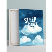 Iyi Uykular Erkek Bebek Odası Kanvas Tablo, Kreş Çocuk Odası Tuval, Dekorasyon, Yenidoğan Hediye