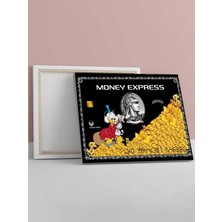 Money Express, Zenginliğin Kredi Kartı Motivasyon Kanvas Tablo, Tuval, Ofis,çalışma Odası Dekorasyon