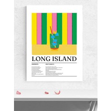 Long Island Kokteyl Tarifi Pop Art Mutfak Poster - Afiş - Dekoratif Duvar Poster