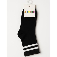 Çocuk Çizgili Pamuklu Soket Çorap